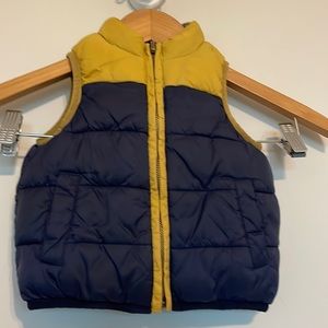 Janie and Jack Reversible Puffer Vest Sz 6-12 Months EUC